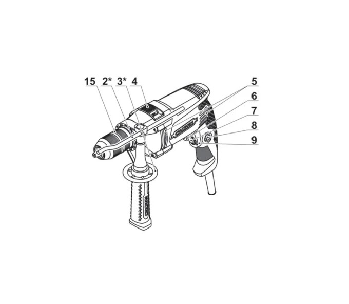 Mașină de găurit CROWN CT10130C 810w-7