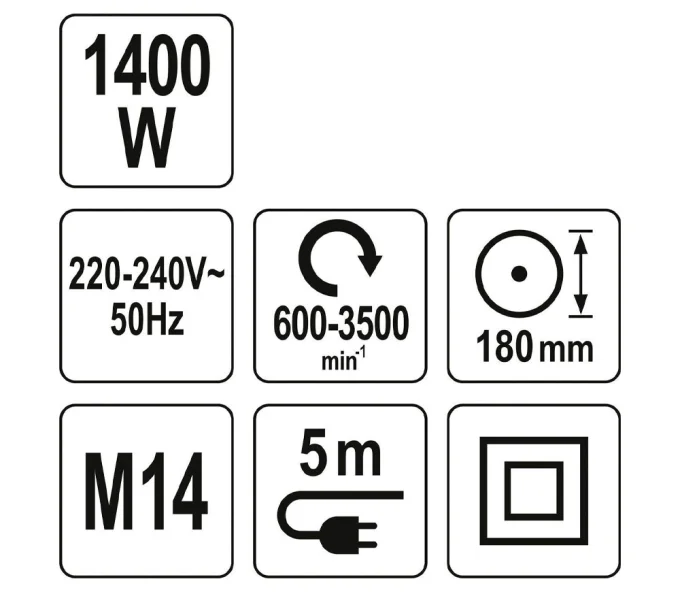 Полировальная машина YATO YT82196 1400вт 180мм-7