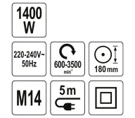 Полировальная машина YATO YT82196 1400вт 180мм-7