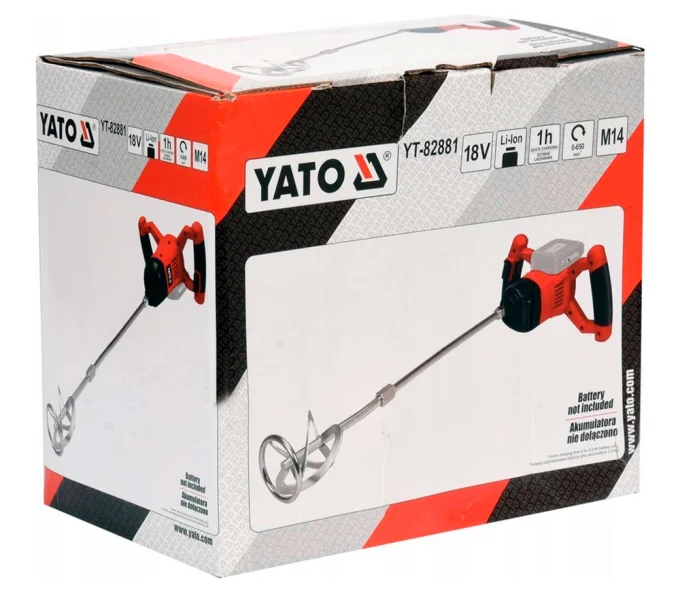 Миксер строительный  аккумуляторный (без аккумуляторов) YATO YT82881 18В-4