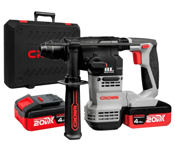 Перфоратор аккумуляторный CROWN CT28001HX-4 BMC 2.3Дж 20В 4Ач-1