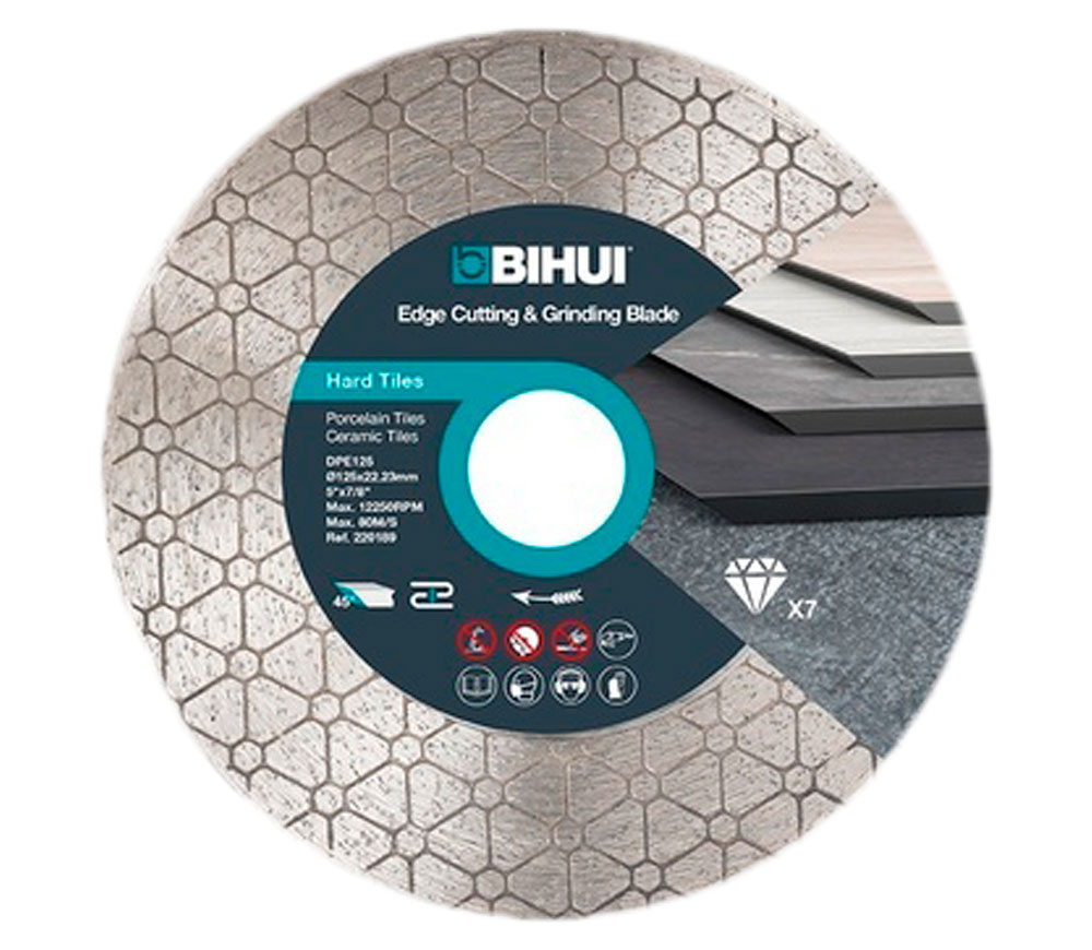 Алмазный диск для заусовки под 45° SUPER PREMIUM BIHUI DPE125 125мм турбо photo 0
