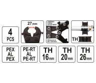 Клещи обжимные YATO YT21750 PEX-AL-PEX/PERT-AL-PERT/TH16/TH20/TH26-6