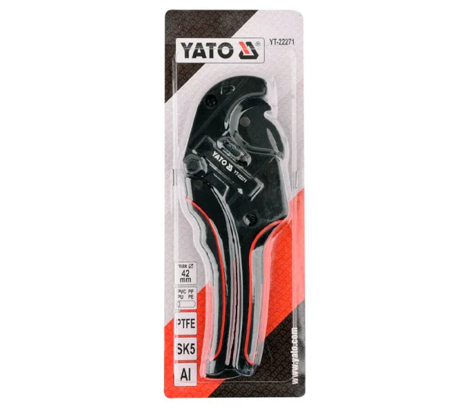 Clești de tăiat țevi PVC YATO YT22271 0-42mm-4