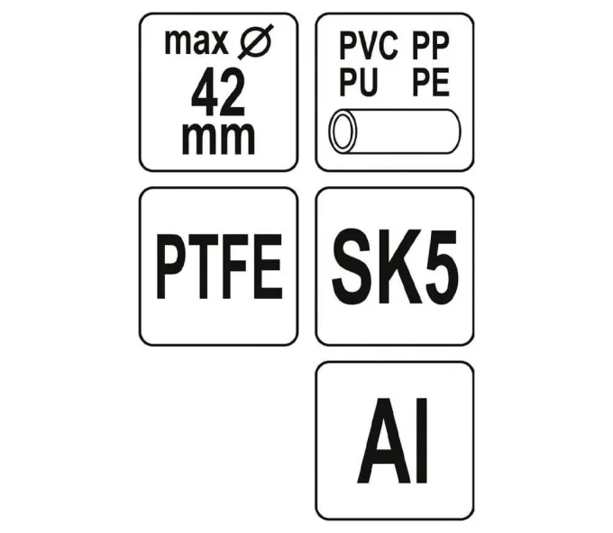 Clești de tăiat țevi PVC YATO YT22271 0-42mm-5