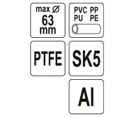 Clești de tăiat țevi PVC YATO YT22273 0-63mm-5