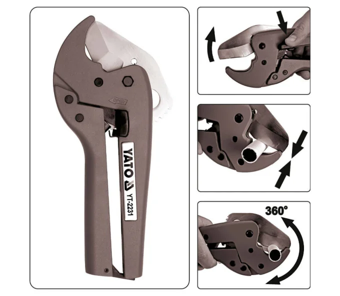 Clești de tăiat țevi PVC YATO YT2231 0-42mm-4