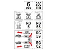 Clești de sertizare YATO YT2245 AWG20-10/AWG22-10/AWG20-8/AWG22-12/RG6/RG58/RG59/RG62-5