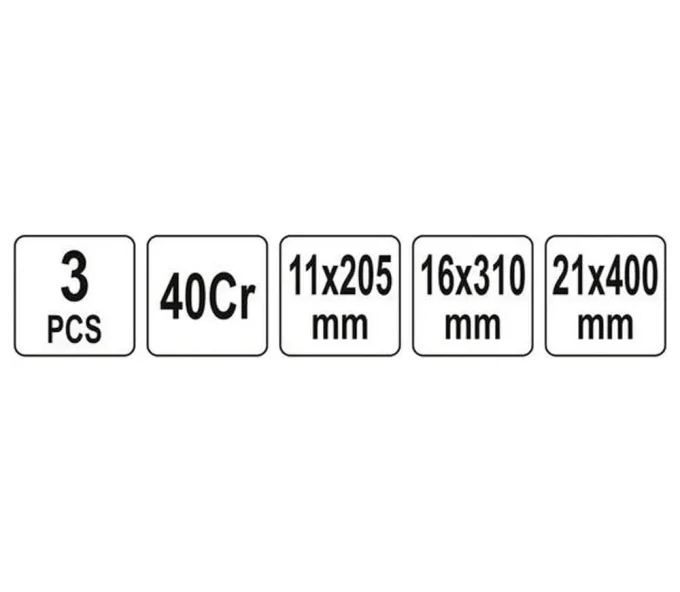 Набор 3 ударных монтировок Yato YT47301-4