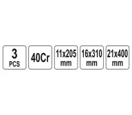 Набор 3 ударных монтировок Yato YT47301-4