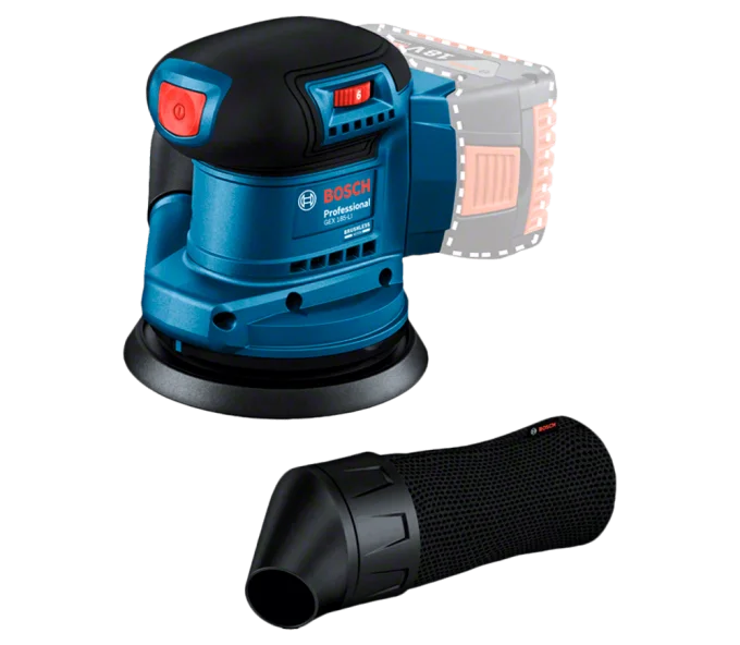 Mașină de șlefuit excentrică fără fir (fără bat) BOSCH GEX 185-LI 125mm 18V-1