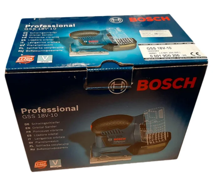 Mașină de șlefuit cu vibrații fără fir (fără bat) BOSCH GSS 18V-10 115x140mm 18V-10