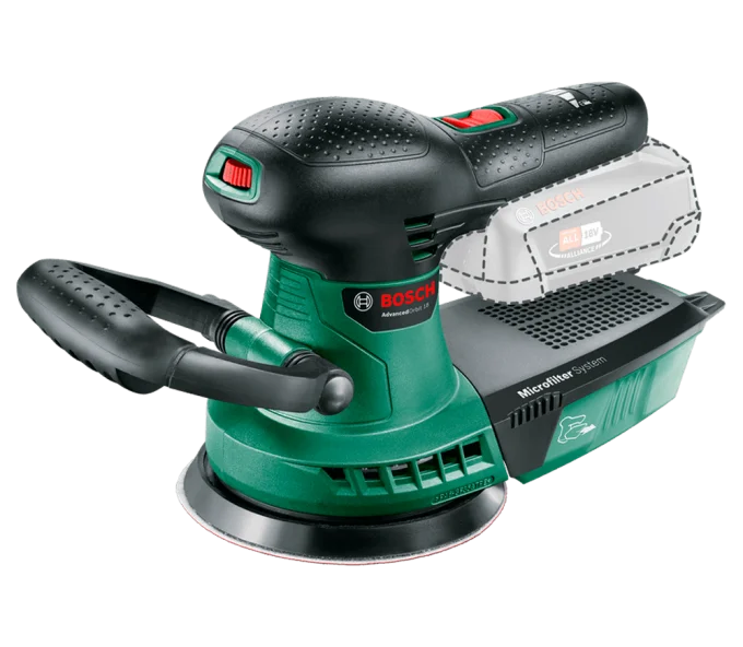 Mașină de șlefuit excentrică fără fir (fără bat) BOSCH ADVANCED ORBIT 125mm 18V-1