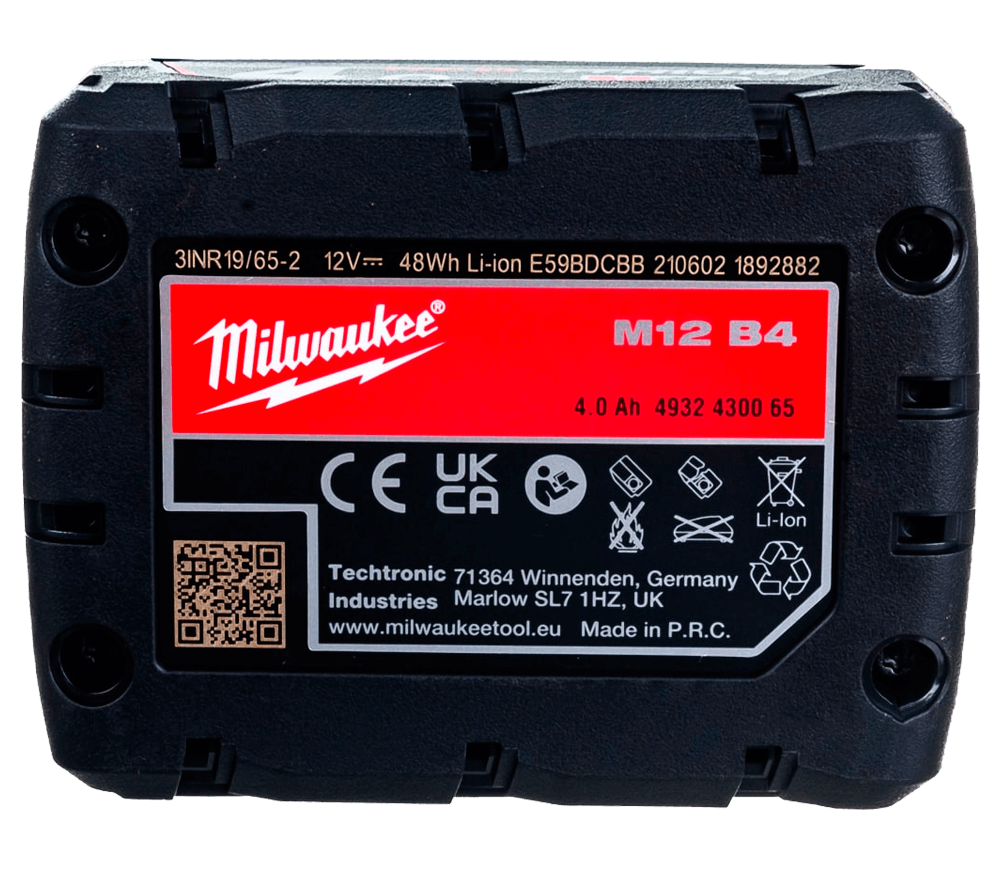 Аккумулятор MILWAUKEE M12B4 Обойма 12В 4Ач photo 1