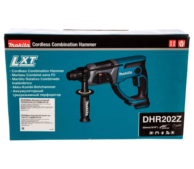 Перфоратор аккумуляторный (без аккумуляторов) MAKITA DHR202Z 1.9Дж 18В-10