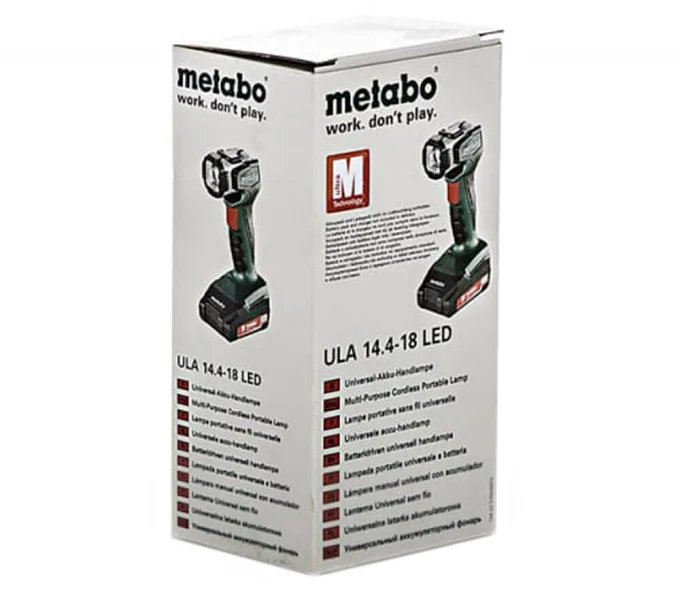 Фонарь строительный аккумуляторный (без аккумуляторов) METABO ULA 14.4-18 LED 280лм 14.4/18В-6