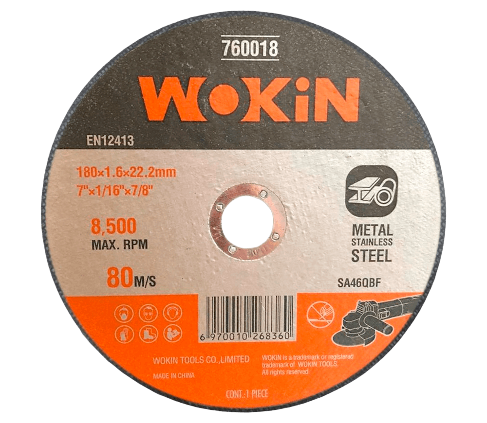 Абразивный диск по металлу WOKIN 760018 180мм 1.6мм photo