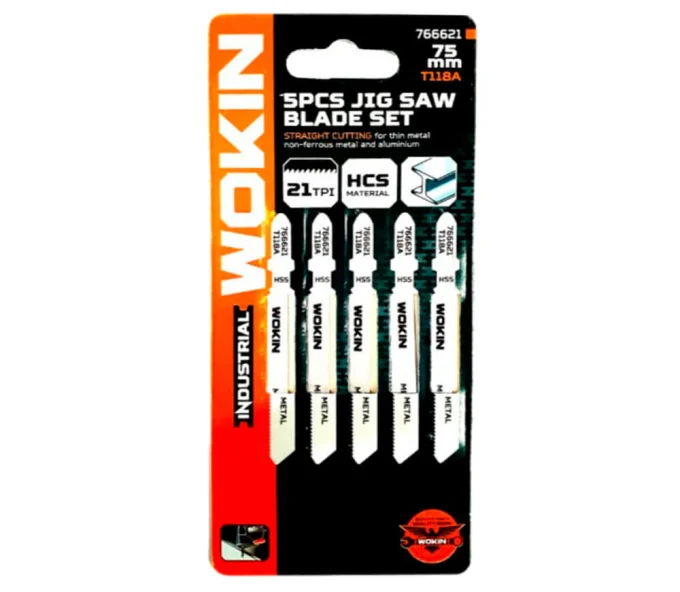 Set pînze fierăstrău WOKIN 766621 T118A 21TPI 75mm 5buc-2