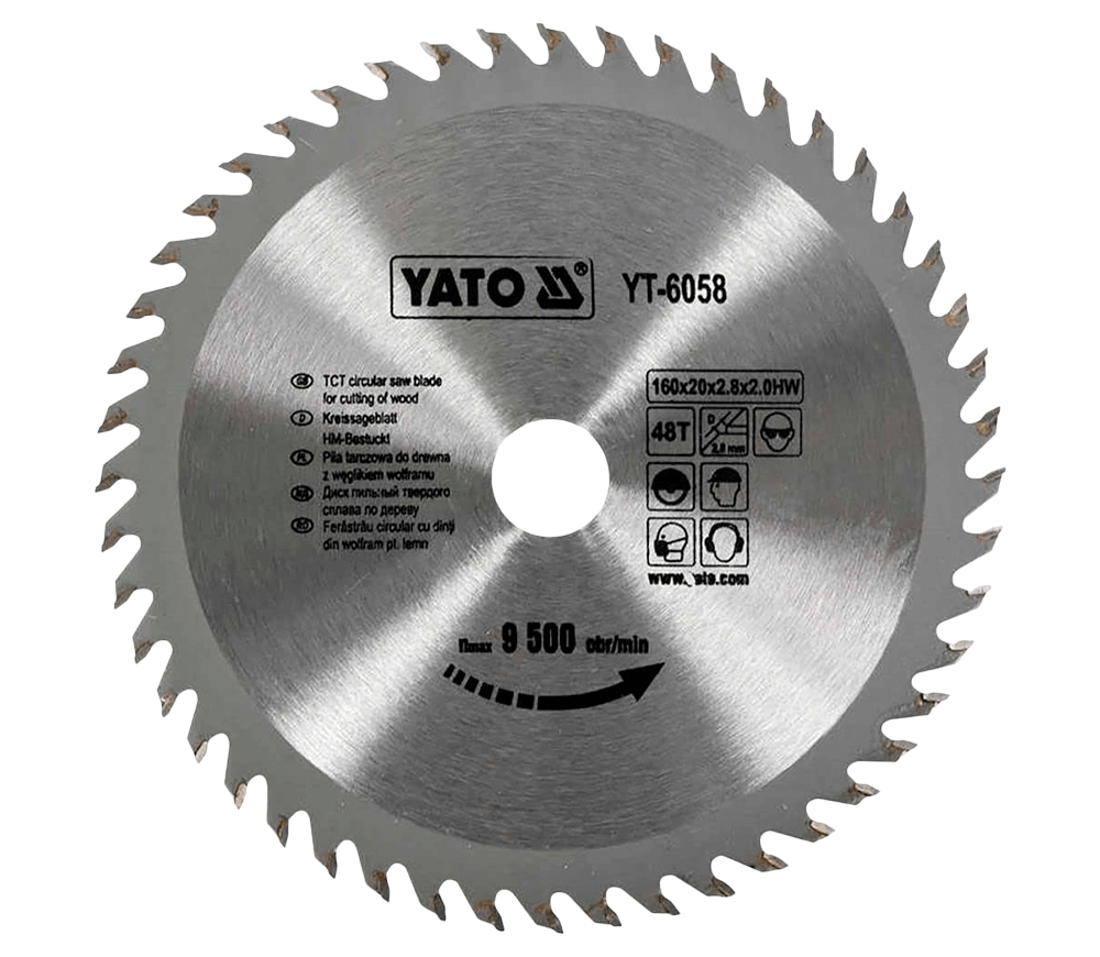 Пильный диск YATO YT6058 160мм 48T photo