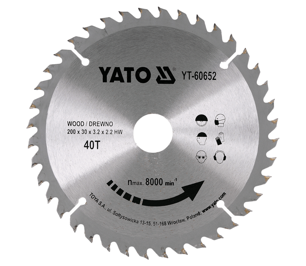 Пильный диск YATO YT60652 200мм 40T photo