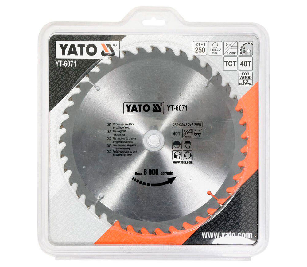 Disc pentru fierastrau electric YATO YT6071 250mm 40T photo 0