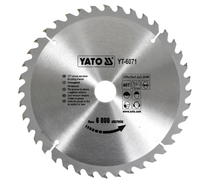 Disc pentru fierastrau electric YATO YT6071 250mm 40T-1
