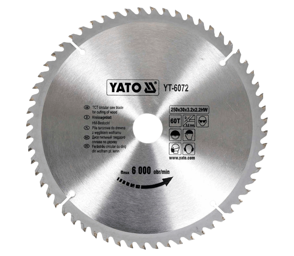 Disc pentru fierastrau electric YATO YT6072 250mm 60T photo