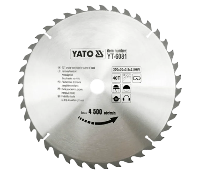 Disc pentru fierastrau electric YATO YT6081 350mm 40T-1