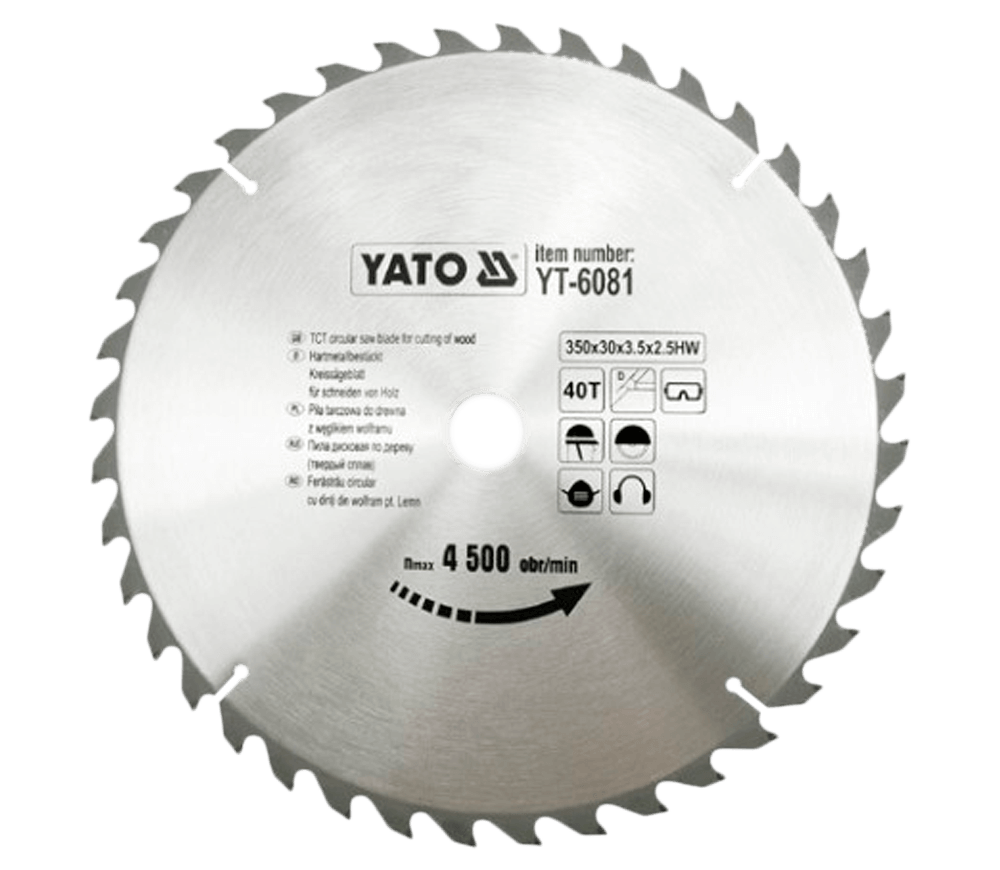 Пильный диск YATO YT6081 350мм 40T photo