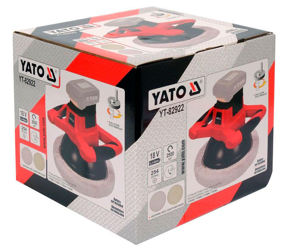 Mașină de șlefuit cu acumulator (fără baterii) YATO YT82922 250mm 18V photo 3