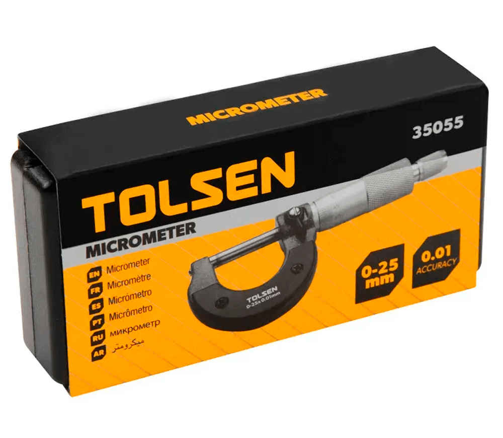 Микрометр Tolsen TS35055 0-25мм сталь photo 0