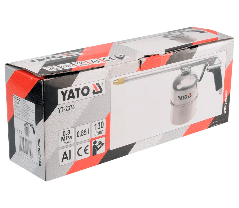 Промывочный пневмопистолет YATO YT2374 0.85л 210мм 8.4бар photo 3