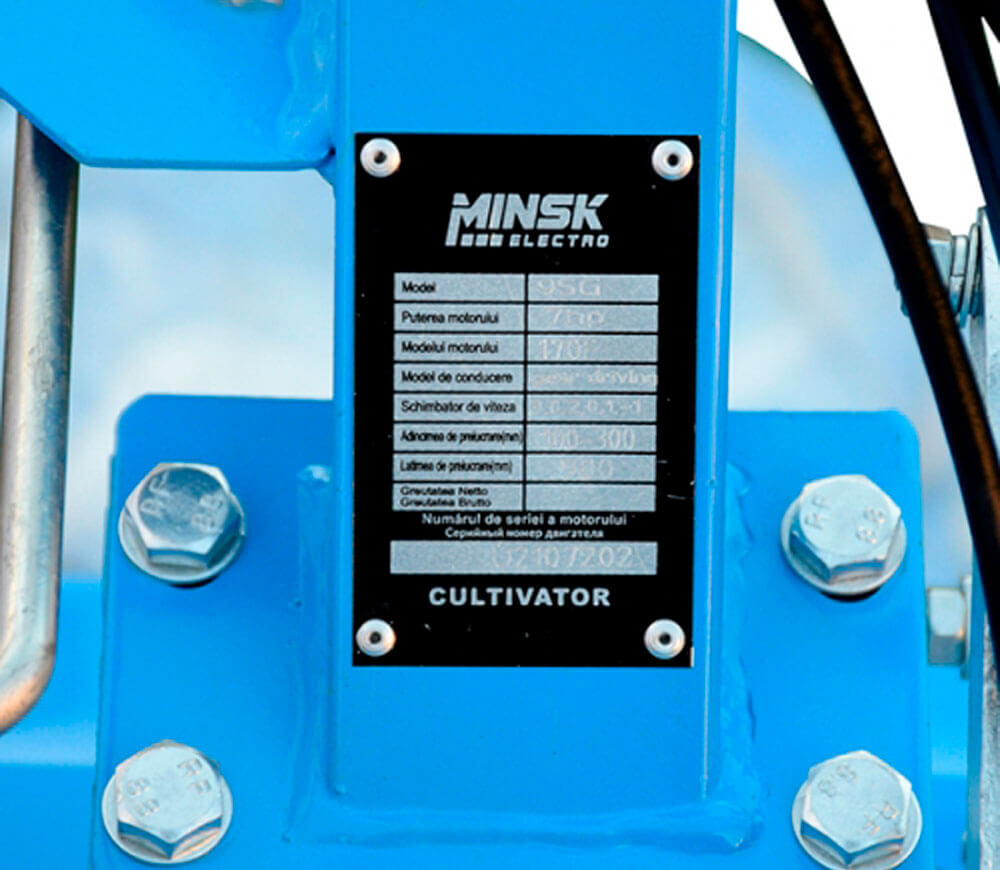 Motocultor MINSK Electro EMI95G Benzină 7cp photo 9