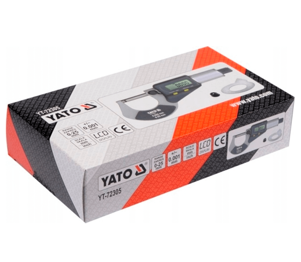 Micrometru digital YATO YT72305 0-25mm Metal/Plastic photo 3