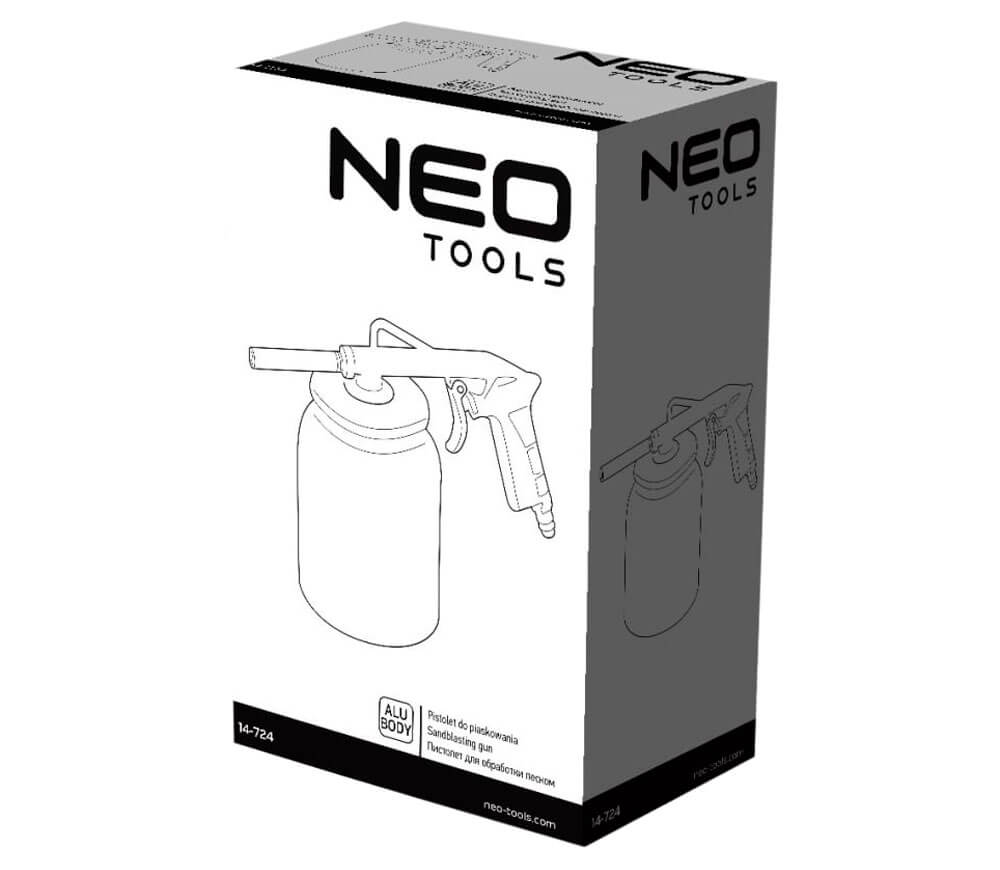 Pistol pneumatic de sablare NEO TOOLS 14-724 6.3mm 6bar photo 4