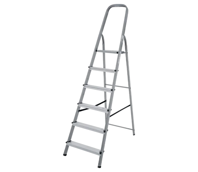 Стремянка стальная с алюминиевыми ступенями LIDER-TECH 1130106 1.25m 150kg-1
