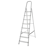 Стремянка стальная с алюминиевыми ступенями LIDER-TECH 1130108 1.69m 150kg-1