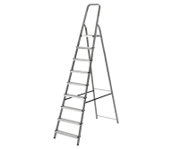 Стремянка стальная с алюминиевыми ступенями LIDER-TECH 1130109 1.94m 150kg-1