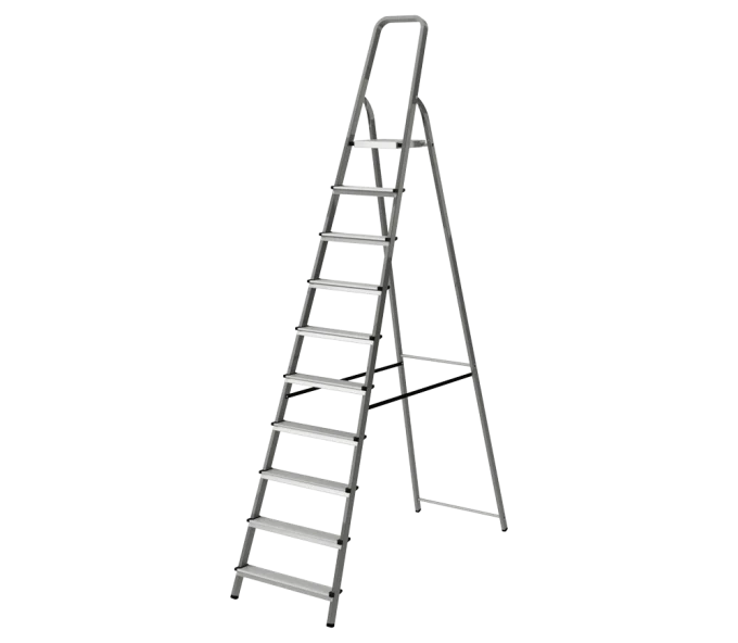 Scară cu suport metal LIDER-TECH 1130110 2.17m 150kg-1