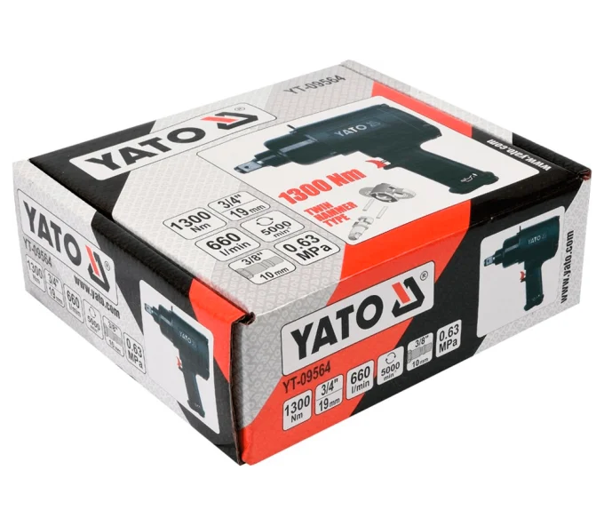 Mașină de înșurubat cu impact pneumatică YATO YT09564 1300Nm 5000rot/min-3