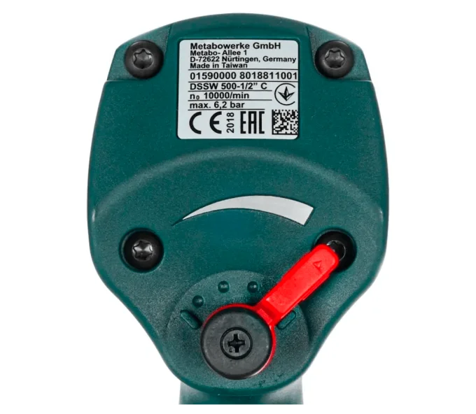 Mașină de înșurubat cu impact pneumatică METABO DSSW 500-1/2" C 500Nm 10000rot/min-6