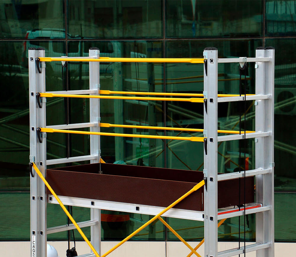 Turn mobil pentru lucrări de construcţie şi montaj CAGSAN S006 XL 6.52m aluminiu photo 5