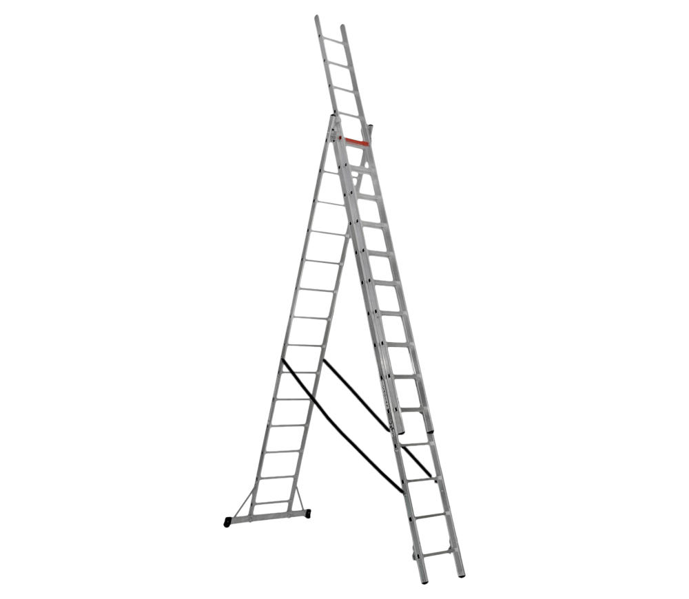 Лестница трехсекционная CAGSAN TS220 9.7m 150kg photo