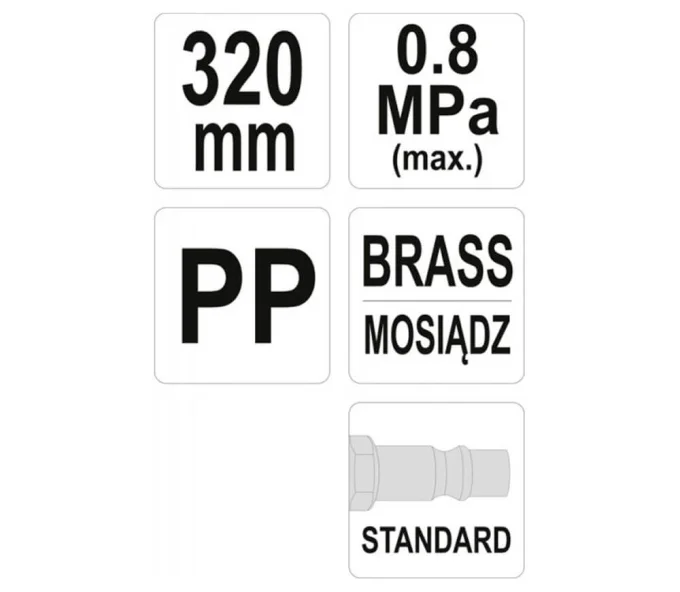 Pistol de suflat YATO YT-23732 320mm 8bar-4