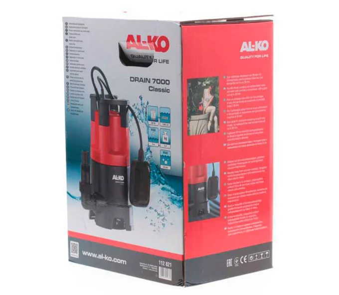Скважинный насос AL-KO Classic Drain 7000 350вт 7000л/ч-8
