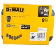 Набор 9 ударных головок DEWALT DT7507 10-27мм-7