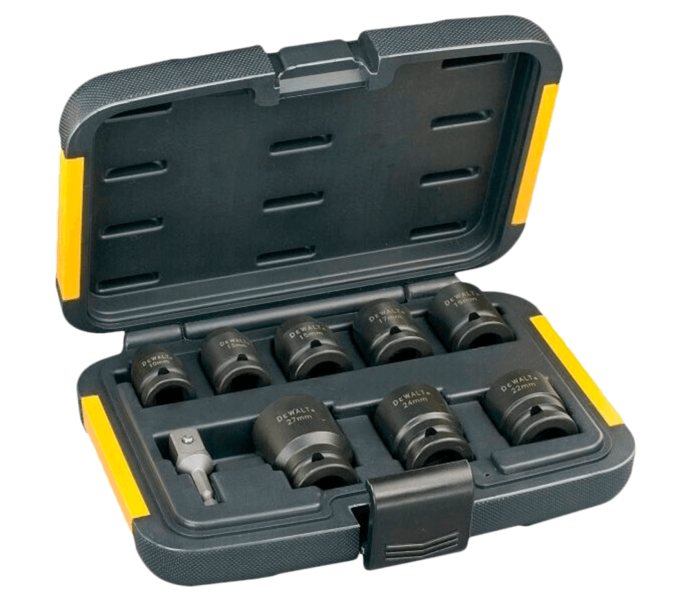 Набор 9 ударных головок DEWALT DT7507 10-27мм photo