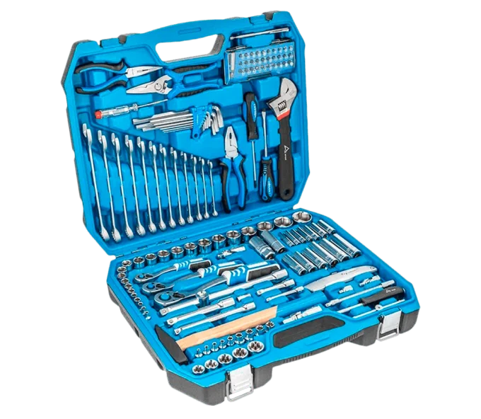 Set chei combinate, duze tubulare și biți HOEGERT HT1R439 131unit. 4-32mm 1/2-1/4-3/8"-1