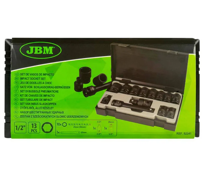 Набор 13 ударных глубоких головок JBM 52341 10-24мм-6