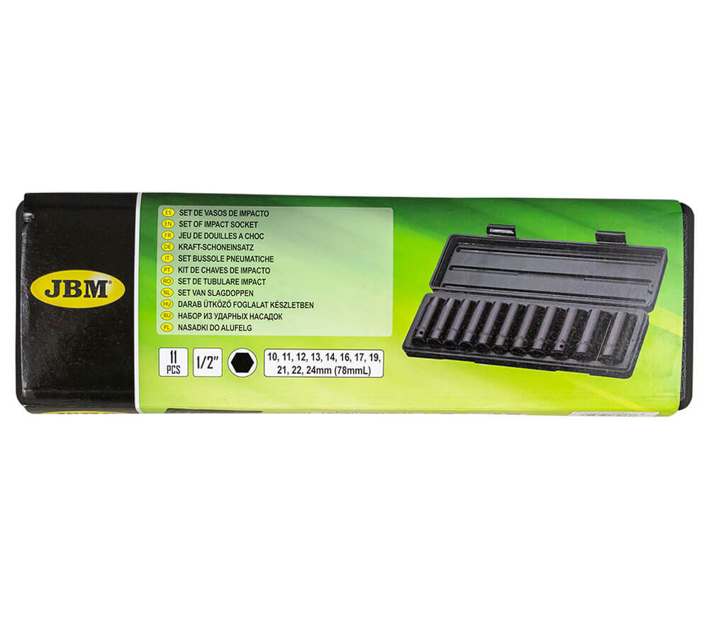 Набор 11 ударных глубоких головок JBM 52342 10-24мм photo 3